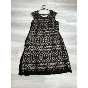 Dressbarn Collection Black Lace Dress Size 16P | Lined, Sleeveless, Formal